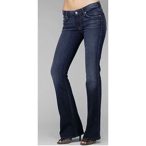 Vintage 7 For All Mankind "A" Pocket Flared Jeans Dark Wash Women's Size 24